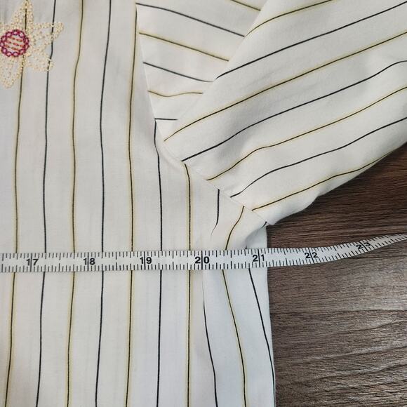 Koret Francisca Vintage Floral Embroidered Button Down Shirt S Retro 90s 80s Y2K - Picture 5 of 6